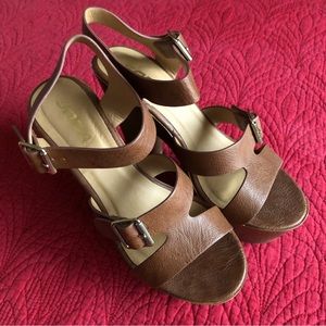 cute brown high heels casual chic heels